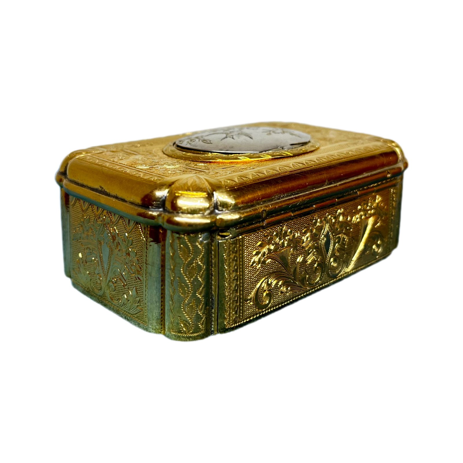 gilt singing bird box by bontems sgb2c back